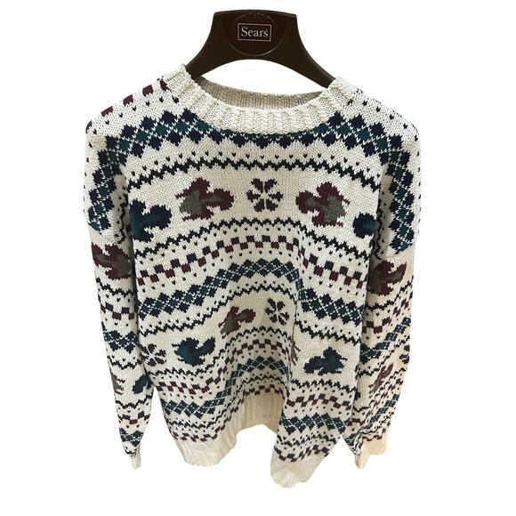 Bergdorf Goodman Mackinaw White Sweater Cotton Mens Size XL